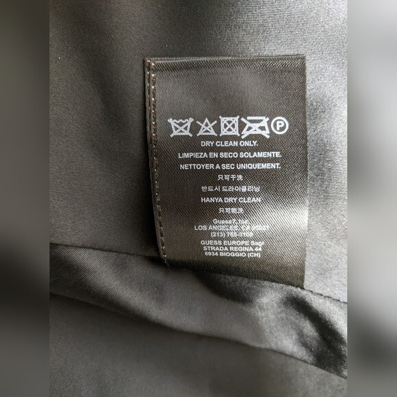 Guess Los Angeles Dress Size 6 Strapless Short A-Line Cocktail Abstract Peach - Picture 7 of 7